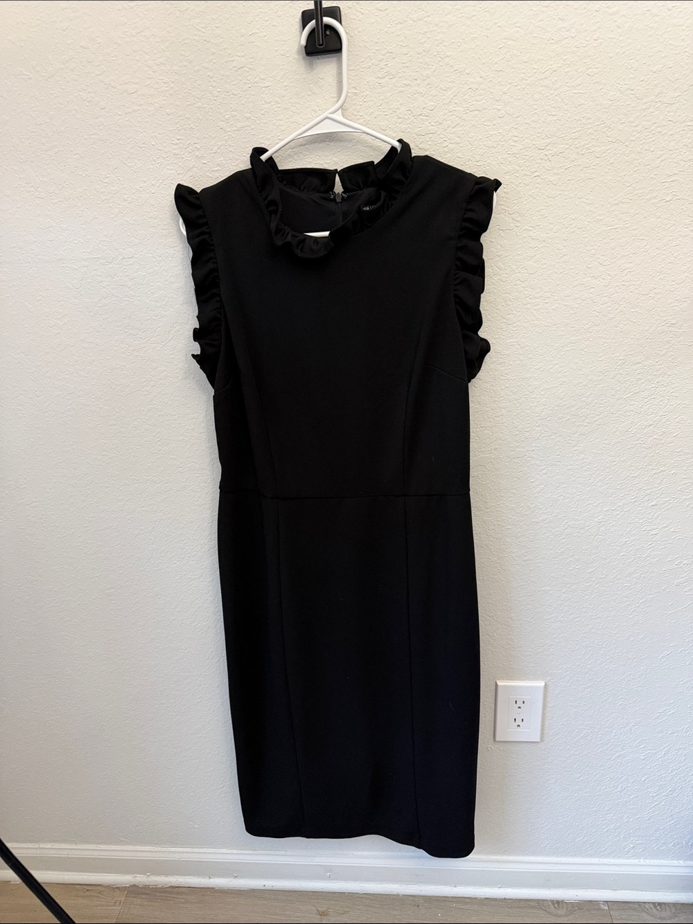 Classic Black Ruffle Sleeve Dress